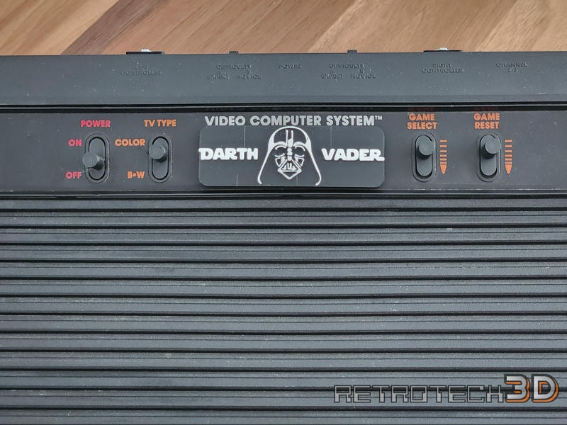 Atari 2600 / 2600+ Cartridge Slot Dust Cover - Darth Vader version - Logo+Text