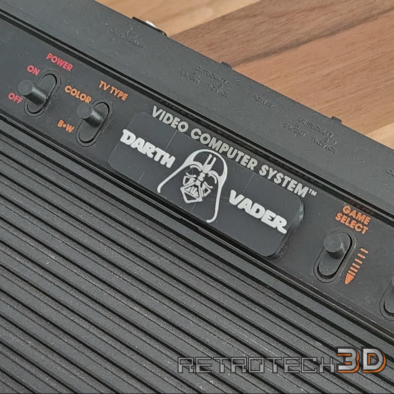 Atari 2600 / 2600+ Cartridge Slot Dust Cover - Darth Vader version - Logo+Text - Image 4