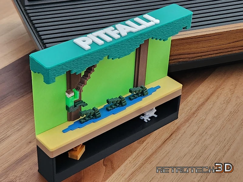 Atari 2600 Diorama - Pitfall - Crocodiles Scene - Image 2