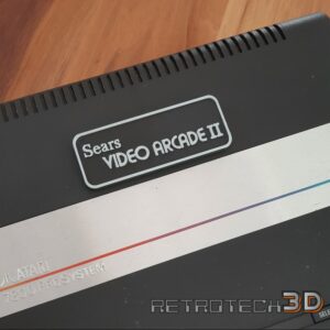 Sears Video Arcade II Cartridge Slot Dust Cover – Black and Silver