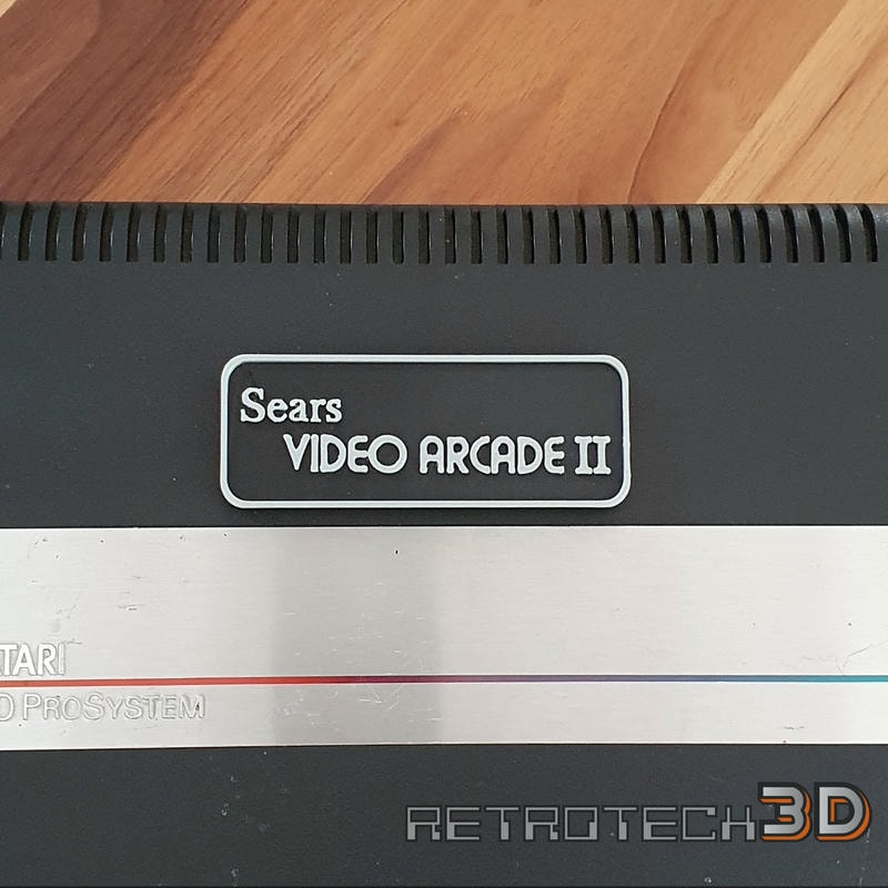 Sears Video Arcade II Cartridge Slot Dust Cover - Black and Silver - Image 4