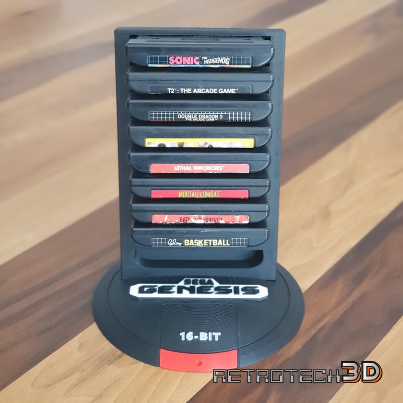 SEGA Genesis Cartridge Tower (10 cartridges) - Image 2