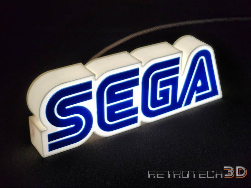 SEGA Logo LED Light with USB-C connector