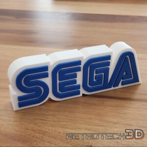 SEGA Logo Solid Sign – 6.5″ – for Gaming Decor