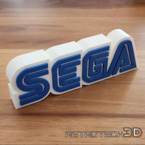 SEGA Logo Solid Sign – 6.5″ – for Gaming Decor