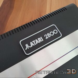 Atari 2800 Cartridge Slot Dust Cover – Black and Silver