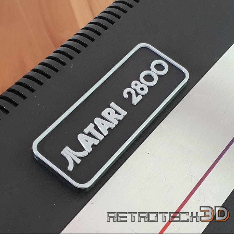 Atari 2800 Cartridge Slot Dust Cover - Black and Silver - Image 4