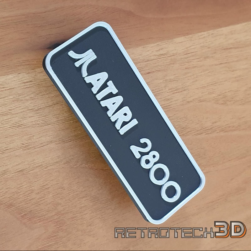 Atari 2800 Cartridge Slot Dust Cover - Black and Silver - Image 6